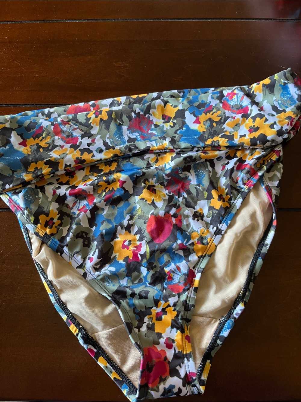 Floral High-Waist Swim Bottoms in Multicolor - Women’s